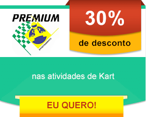 Premium Kart - 30% de desconto nas atividades de Kart. EU QUERO!